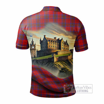 Tartan Vibes Clothing Leslie Tartan Family Crest Polo Shirt with Scottish Ancient Castle Stype