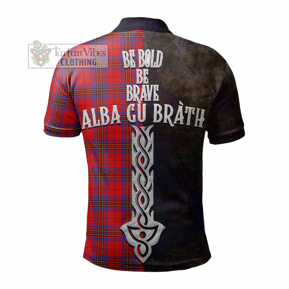 Tartan Vibes Clothing Leslie Tartan Family Crest Polo Shirt Alba Gu Brath Be Brave Lion Ancient Style