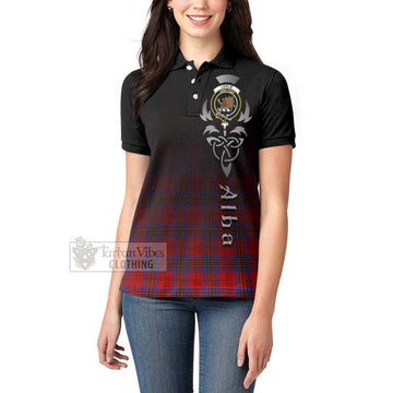 Tartan Vibes Clothing Leslie Tartan Women's Polo Shirt Featuring Alba Gu Brath Family Crest Celtic Inspired