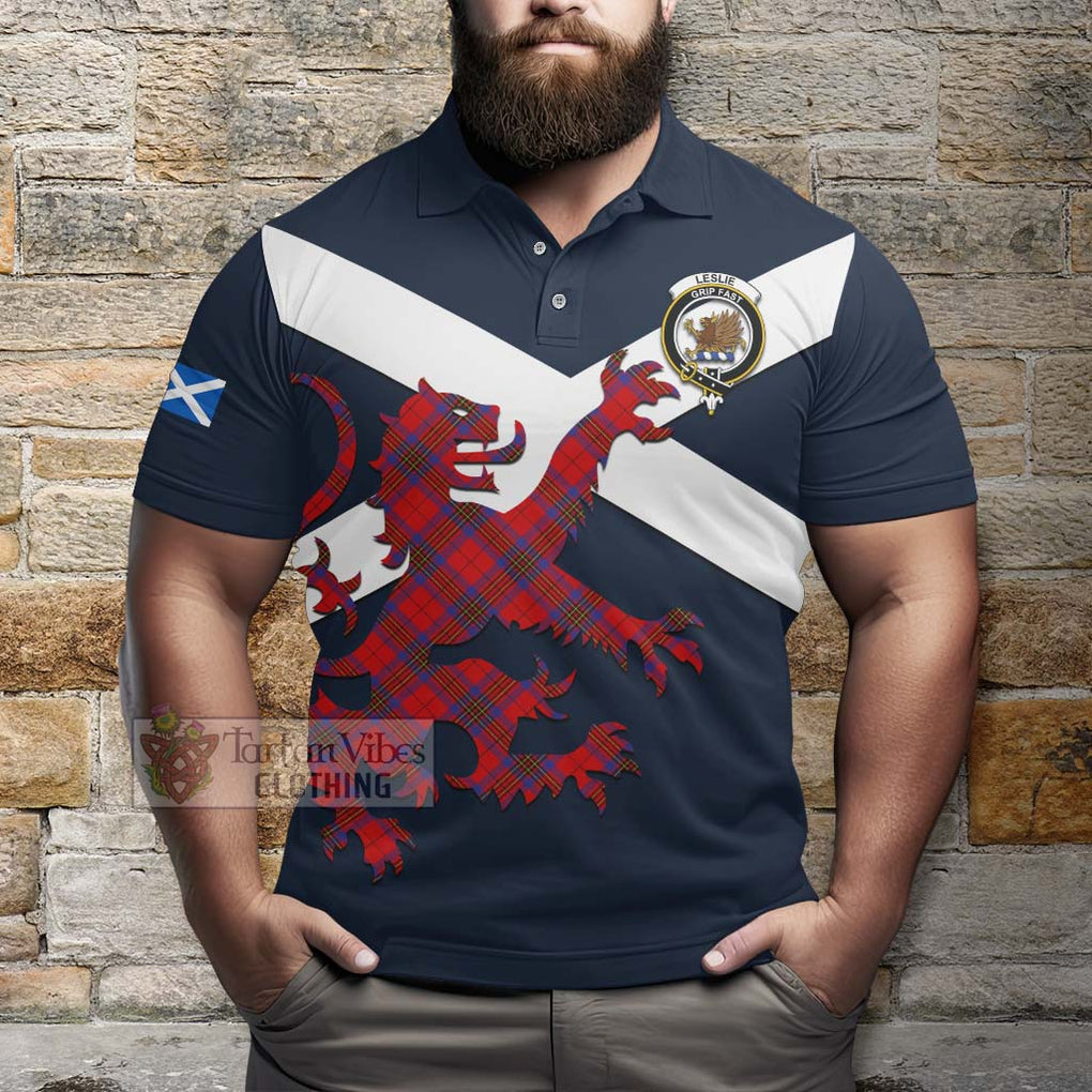 Tartan Vibes Clothing Leslie Tartan Lion Rampant Polo Shirt – Proudly Display Your Heritage with Alba Gu Brath and Clan Name