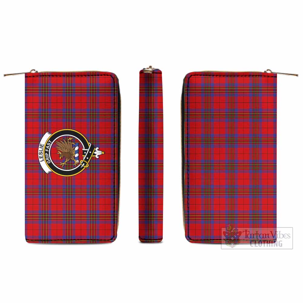 Tartan Vibes Clothing Leslie Tartan Women's Leather Wallet with Family Crest