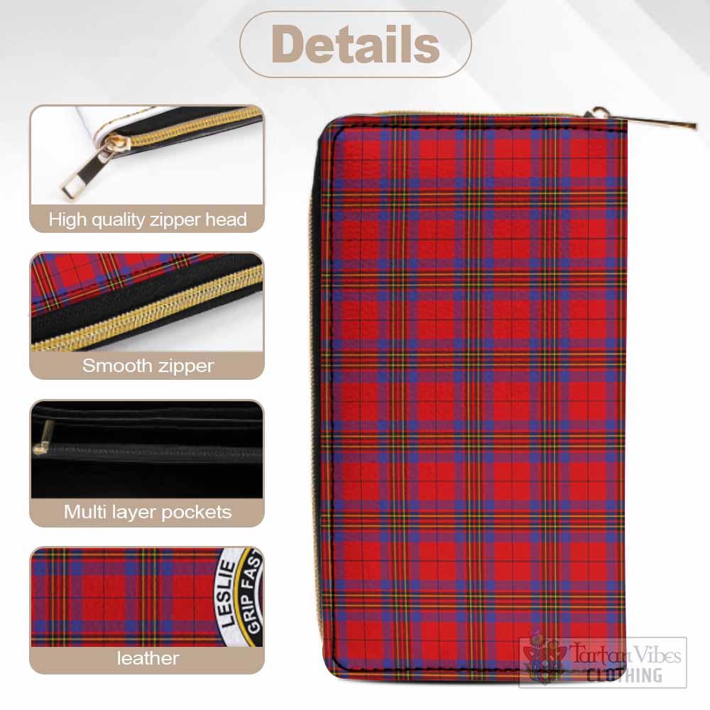 Tartan Vibes Clothing Leslie Tartan Women's Leather Wallet with Family Crest