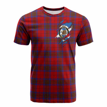 Leslie Clan Crest In Me Tartan Cotton T-shirt Scotland Flag Style