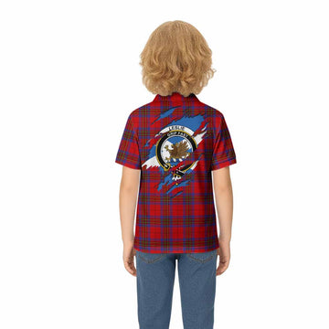 Leslie Clan Crest In Me Tartan Kid Polo Shirt Scotland Flag Style