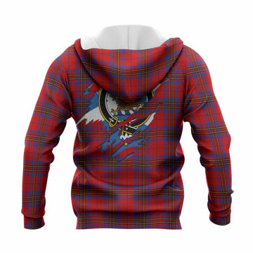 Leslie Clan Crest In Me Tartan Knitted Hoodie Scotland Flag Style