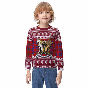 Leslie Clan Tartan Crest Christmas Kid Ugly Sweatshirt Coat of Arms Funny Style