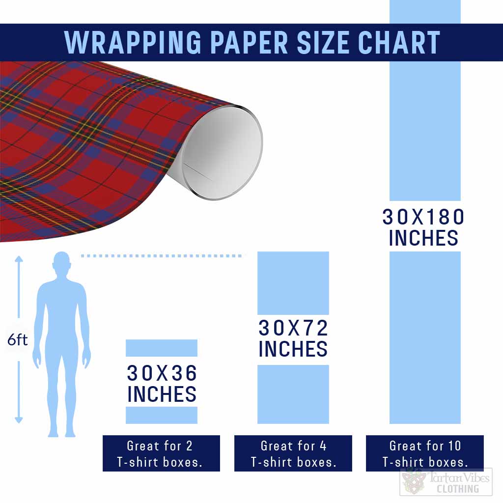 Leslie Classic Tartan Wrapping Paper, Classic Scottish Plaid Gift Wrap