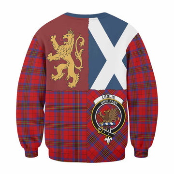 Leslie Crest Tartan Sweatshirt with Lion Rampant Saltire Style