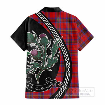 Leslie Family Crest Tartan Cotton Hawaiian Shirt Alba Thistle Inspired - Tartan Vibes Clothing