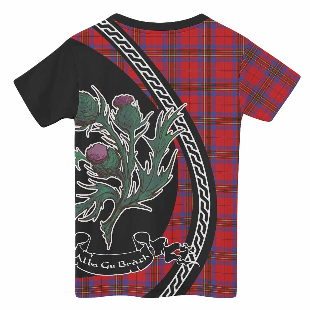 Leslie Family Crest Tartan Kid T-shirt Alba Thistle Inspired - Tartan Vibes Clothing