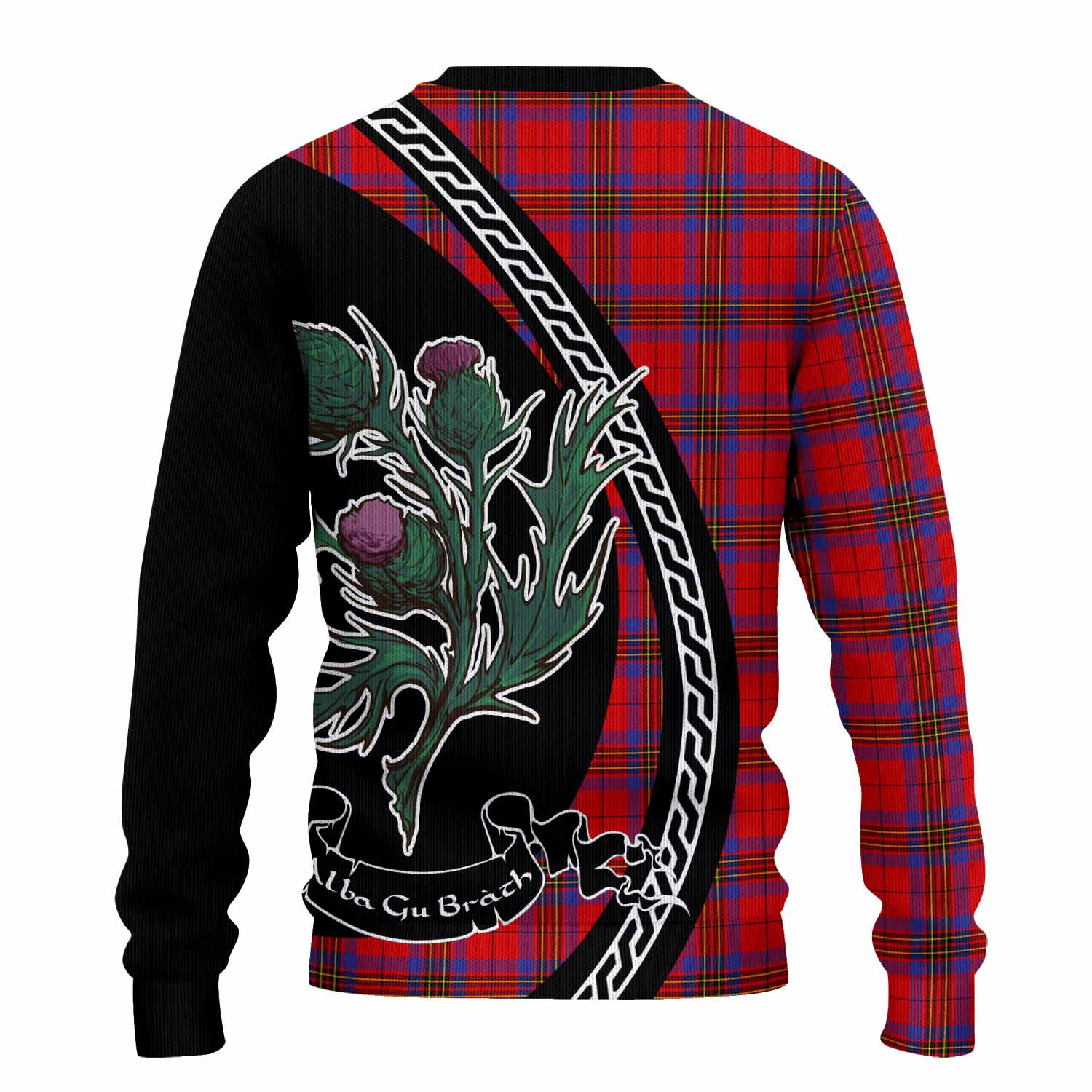 Leslie Family Crest Tartan Knitted Sweater Alba Thistle Inspired - Tartan Vibes Clothing