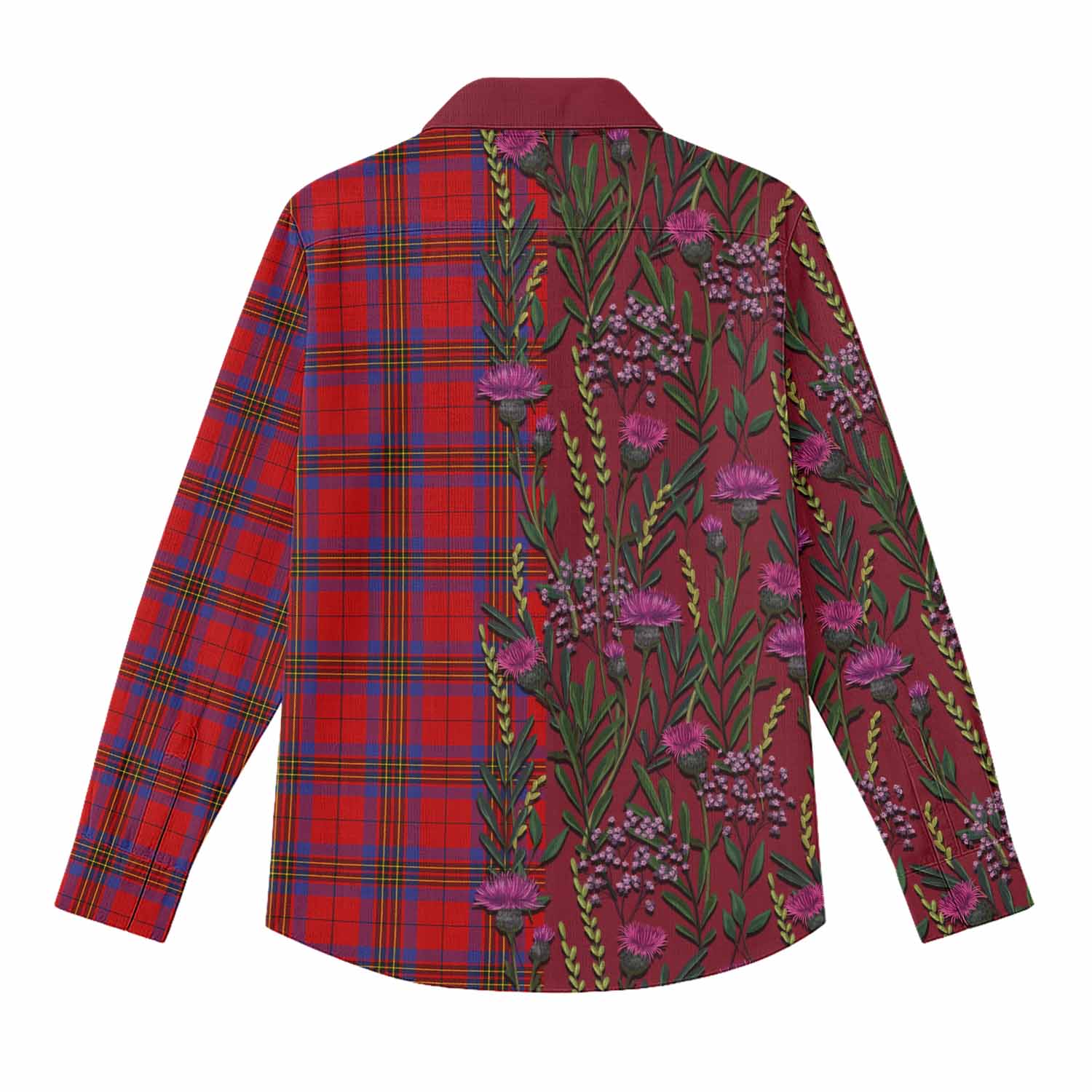 Leslie Family Crest Tartan Women Casual Shirt Scottish Thistle Flower Pattern Half Style - Tartan Vibes Clothing