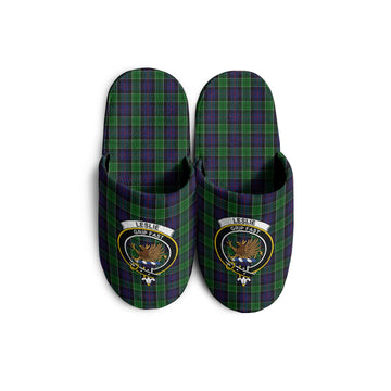 Leslie Hunting Tartan Home Slippers with Family Crest
