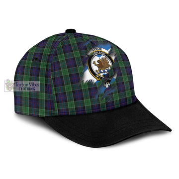 Leslie Hunting Tartan Classic Cap with Family Crest In Me Style