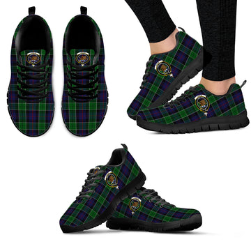 Leslie Hunting Tartan Sneakers with Family Crest