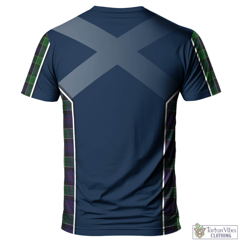 Tartan Vibes Clothing Leslie Hunting Tartan T-Shirt with Family Crest and Scottish Thistle Vibes Sport Style