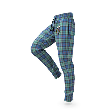 Leslie Hunting Ancient Tartan Joggers Pants with Family Crest