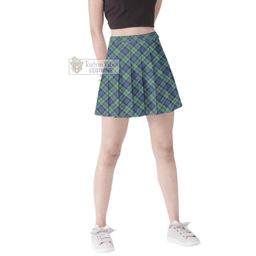 Leslie Hunting Ancient Tartan Women's Plated Mini Skirt