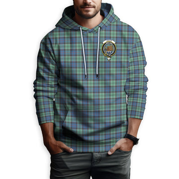 Leslie Hunting Ancient Tartan Hoodie with Family Crest