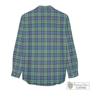 Leslie Hunting Ancient Tartan Womens Casual Shirt with Family Crest
