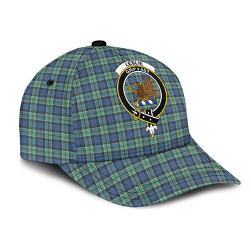 Leslie Hunting Ancient Tartan Classic Cap with Family Crest
