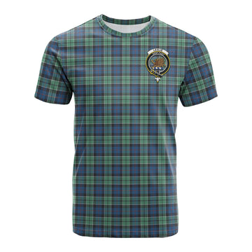 Leslie Hunting Ancient Tartan T-Shirt with Family Crest