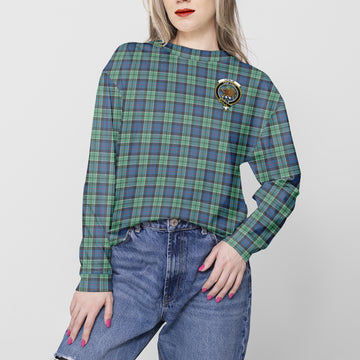 Leslie Hunting Ancient Tartan Sweatshirt with Family Crest