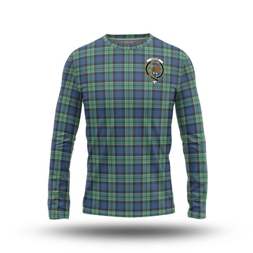 Leslie Hunting Ancient Tartan Long Sleeve T-Shirt with Family Crest