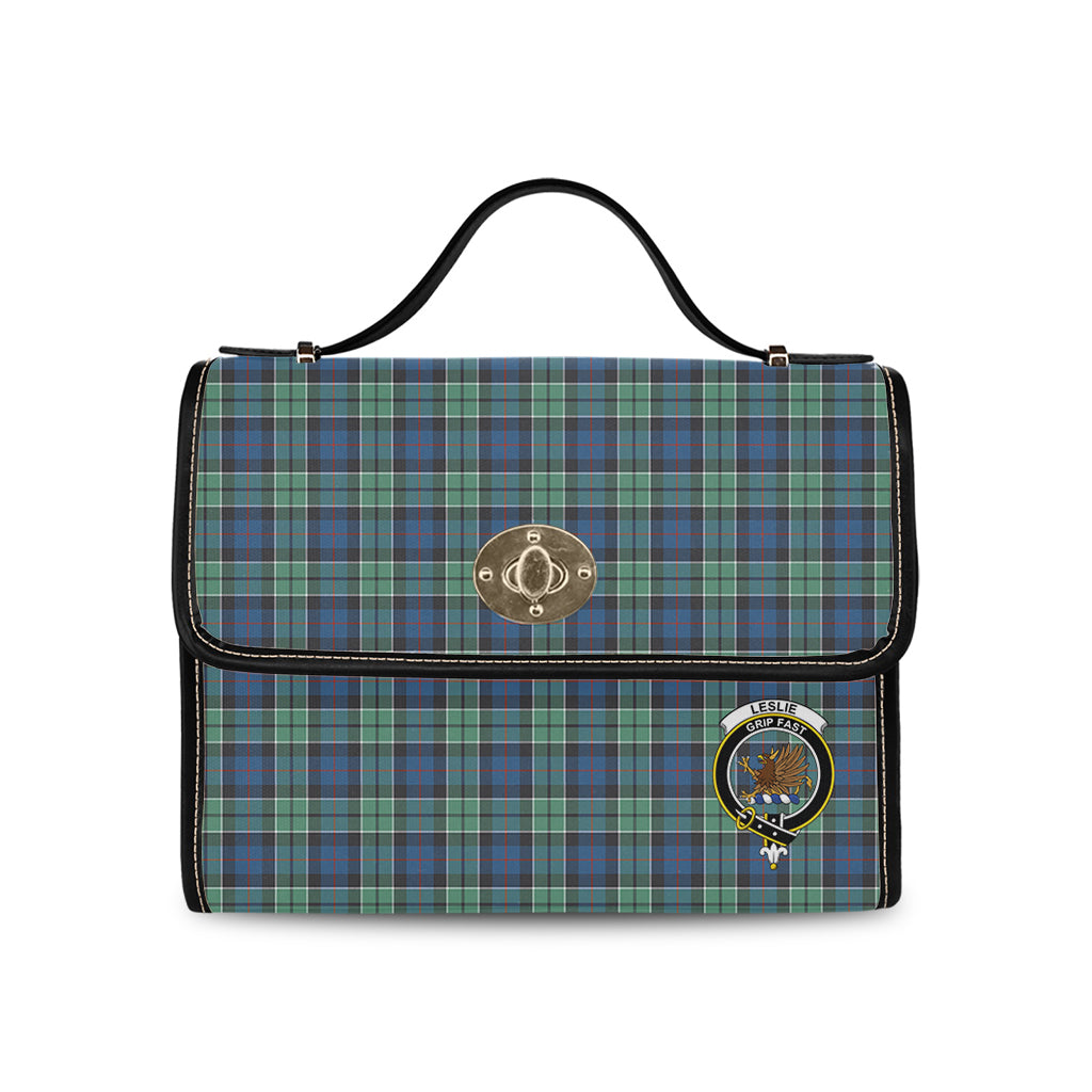 leslie-hunting-ancient-tartan-leather-strap-waterproof-canvas-bag-with-family-crest
