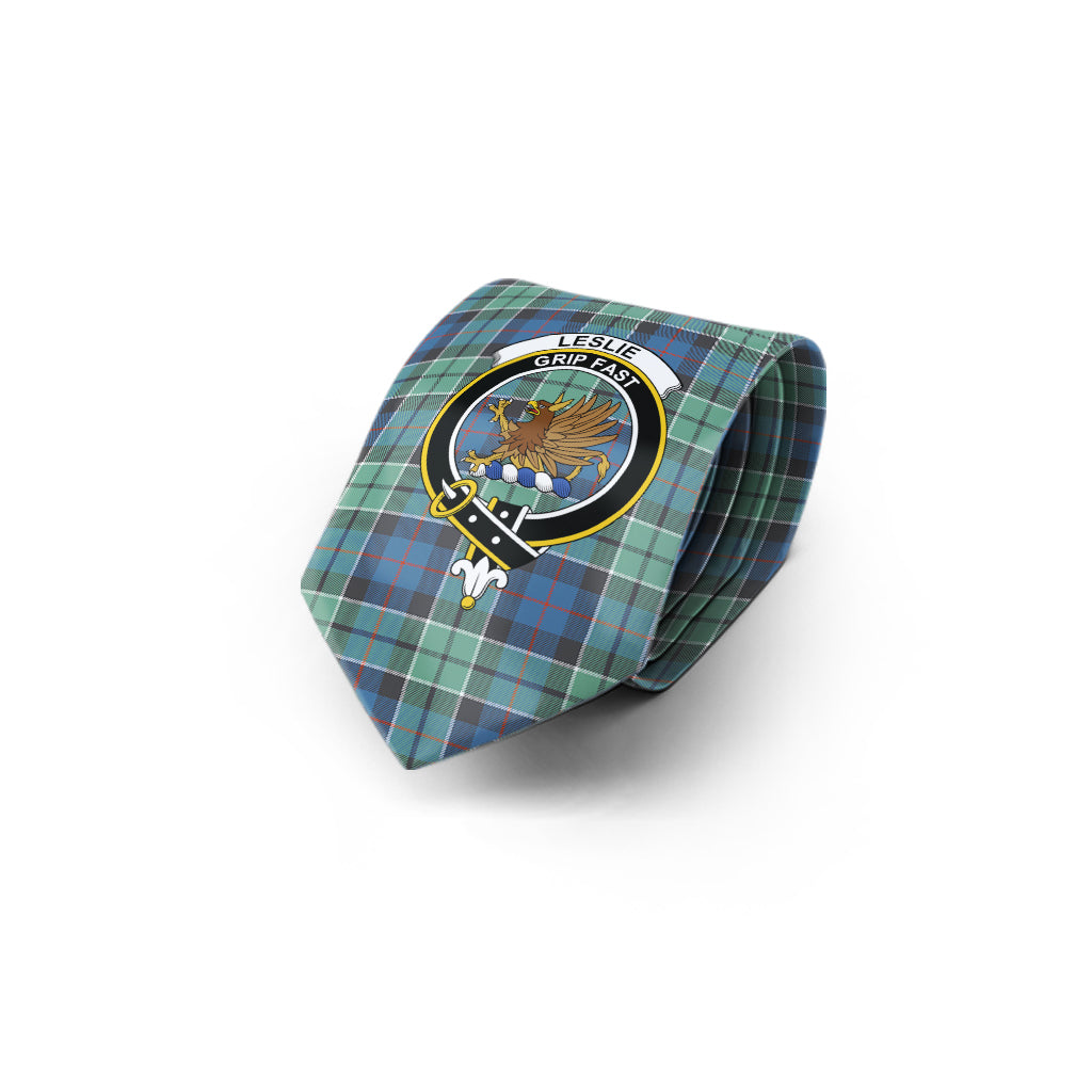leslie-hunting-ancient-tartan-classic-necktie-with-family-crest