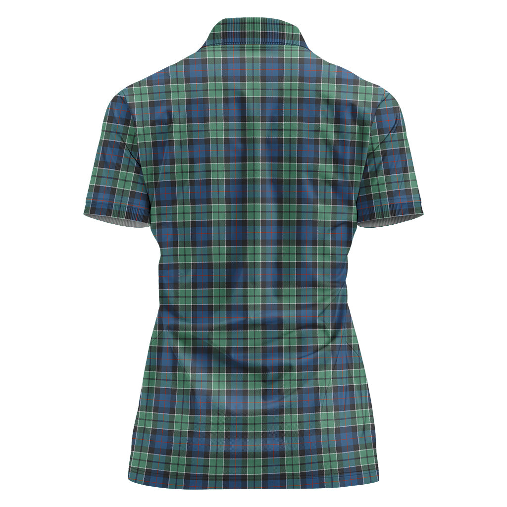 leslie-hunting-ancient-tartan-polo-shirt-with-family-crest-for-women