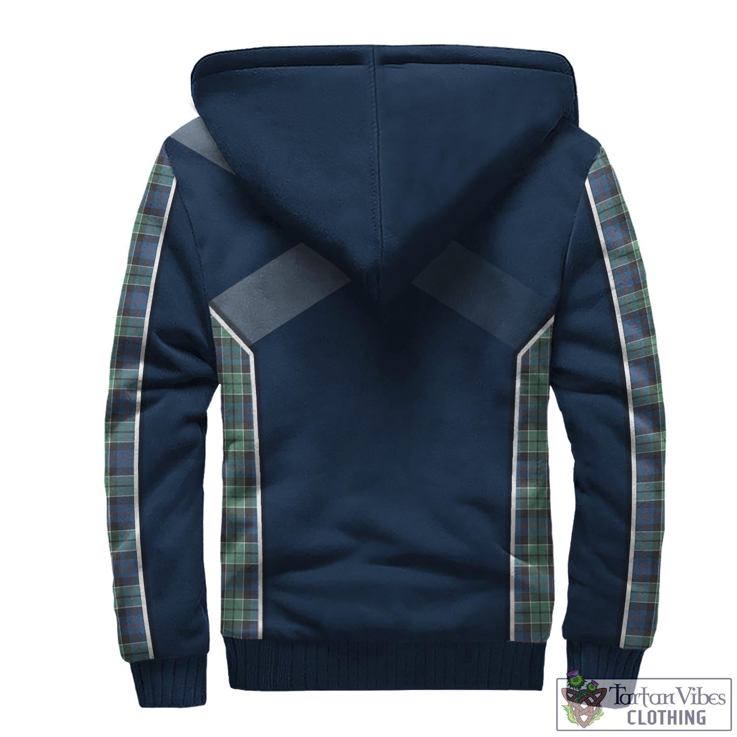 Tartan Vibes Clothing Leslie Hunting Ancient Tartan Sherpa Hoodie with Family Crest and Scottish Thistle Vibes Sport Style