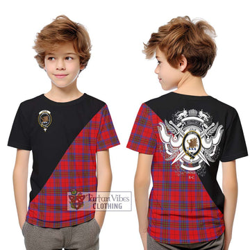 Leslie Tartan Kid T-Shirt with Family Crest and Military Logo Style Youth XL Size14 - Tartanvibesclothing Shop