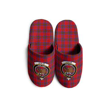 Leslie Tartan Home Slippers with Family Crest