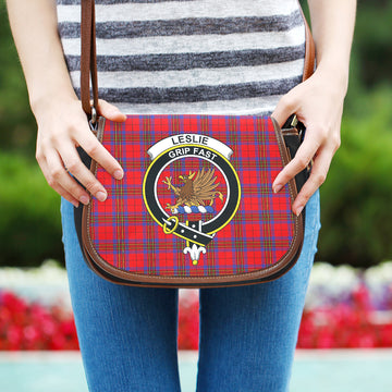 Leslie Tartan Saddle Bag with Family Crest