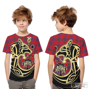 Leslie Tartan Kid T-Shirt with Family Crest Celtic Wolf Style Youth XL Size14 - Tartan Vibes Clothing