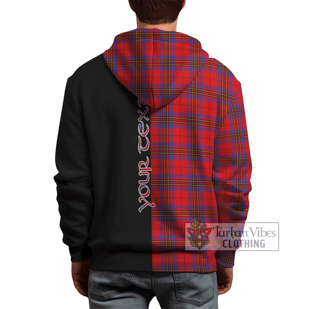 Leslie Tartan Hoodie with Family Crest and Half Of Me Style - Tartanvibesclothing Shop