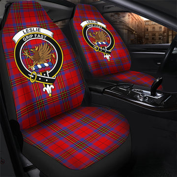 Leslie Modern Tartan Car Seat Cover with Family Crest - Tartanvibesclothing