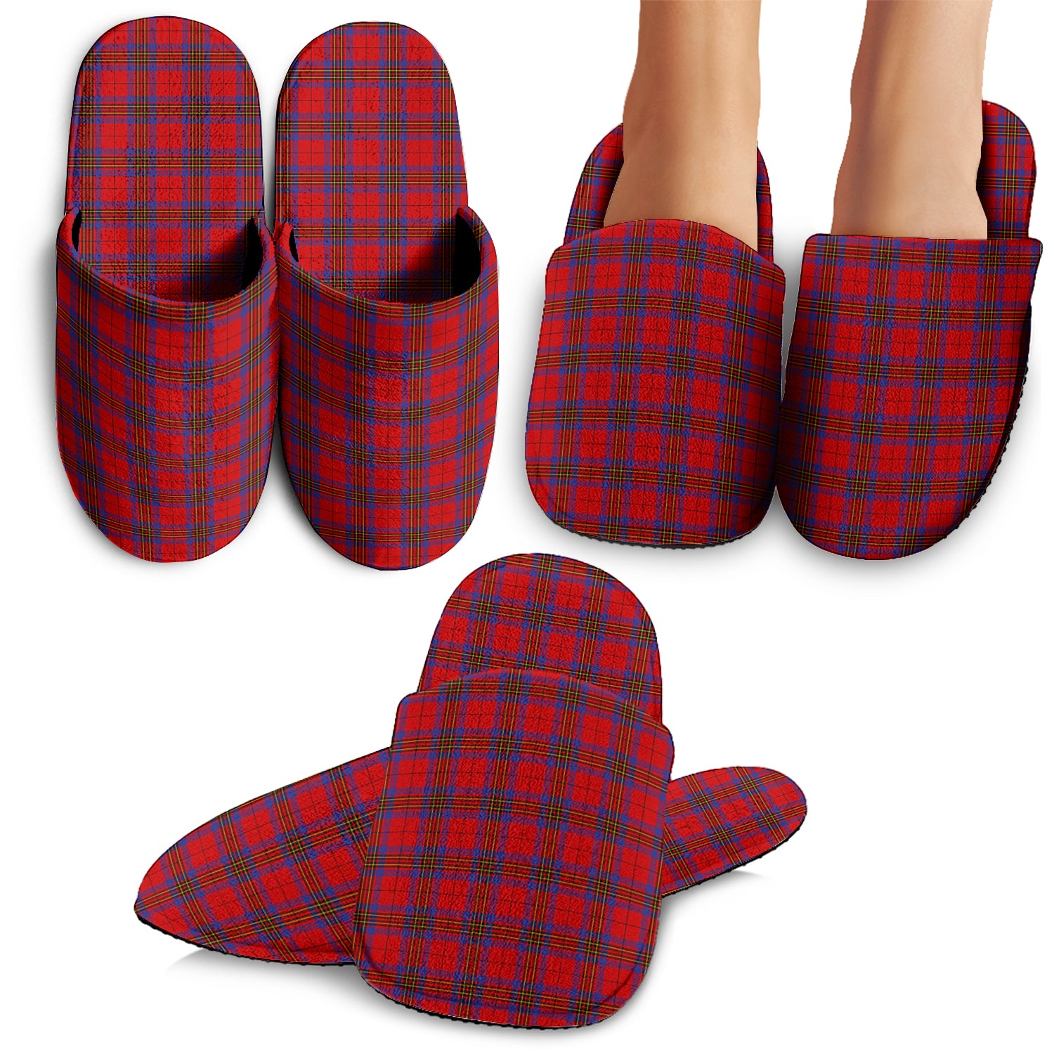 Leslie Modern Tartan Home Slippers - Tartanvibesclothing