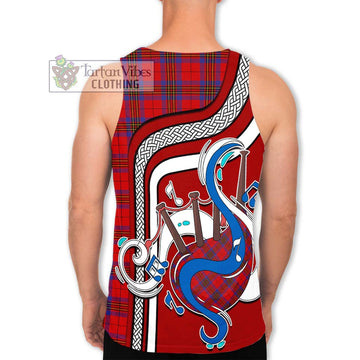 Leslie Tartan Men's Tank Top with Epic Bagpipe Style