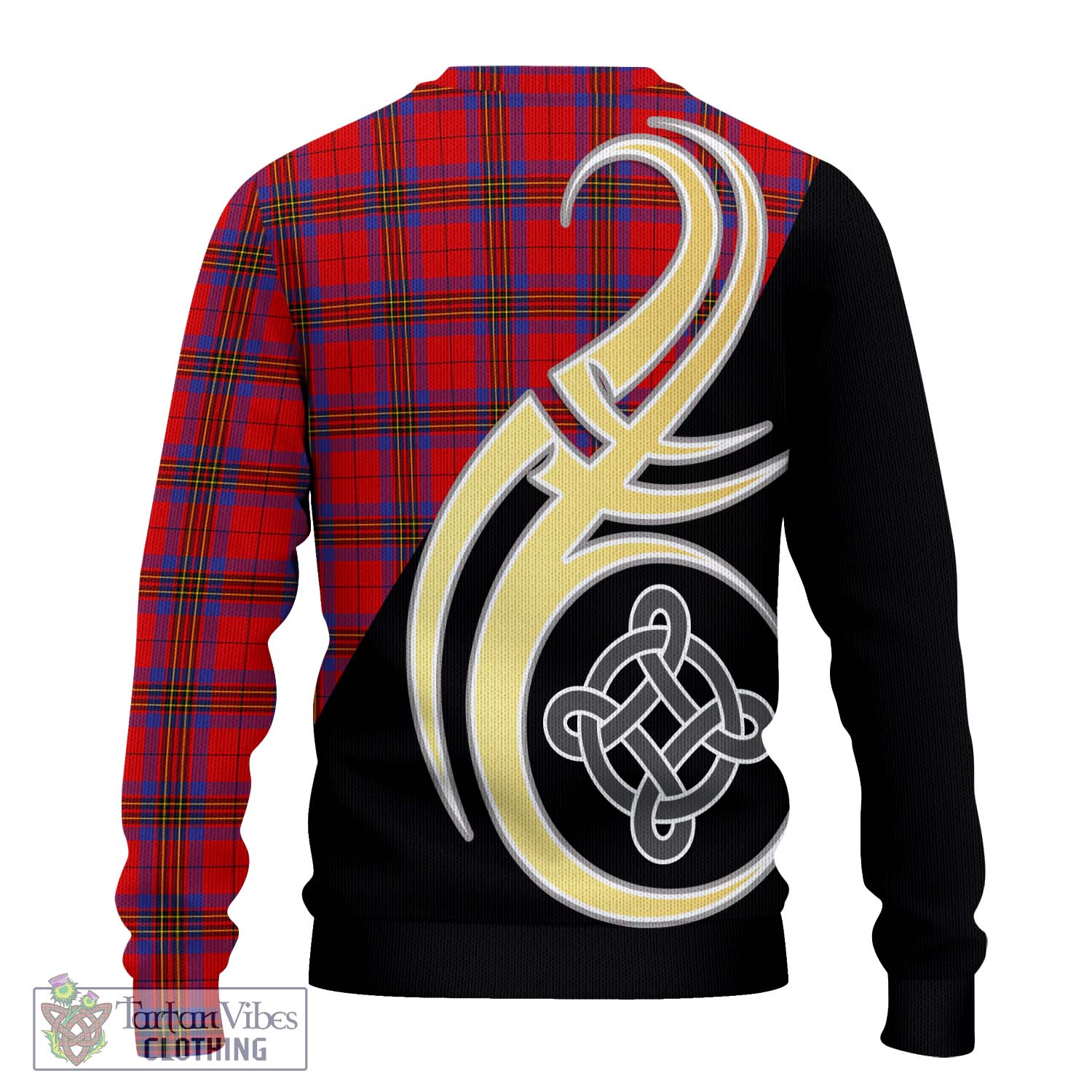 Leslie Tartan Knitted Sweater with Family Crest and Celtic Symbol Style - Tartan Vibes Clothing