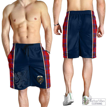 Leslie Tartan Men's Shorts with Family Crest and Lion Rampant Vibes Sport Style