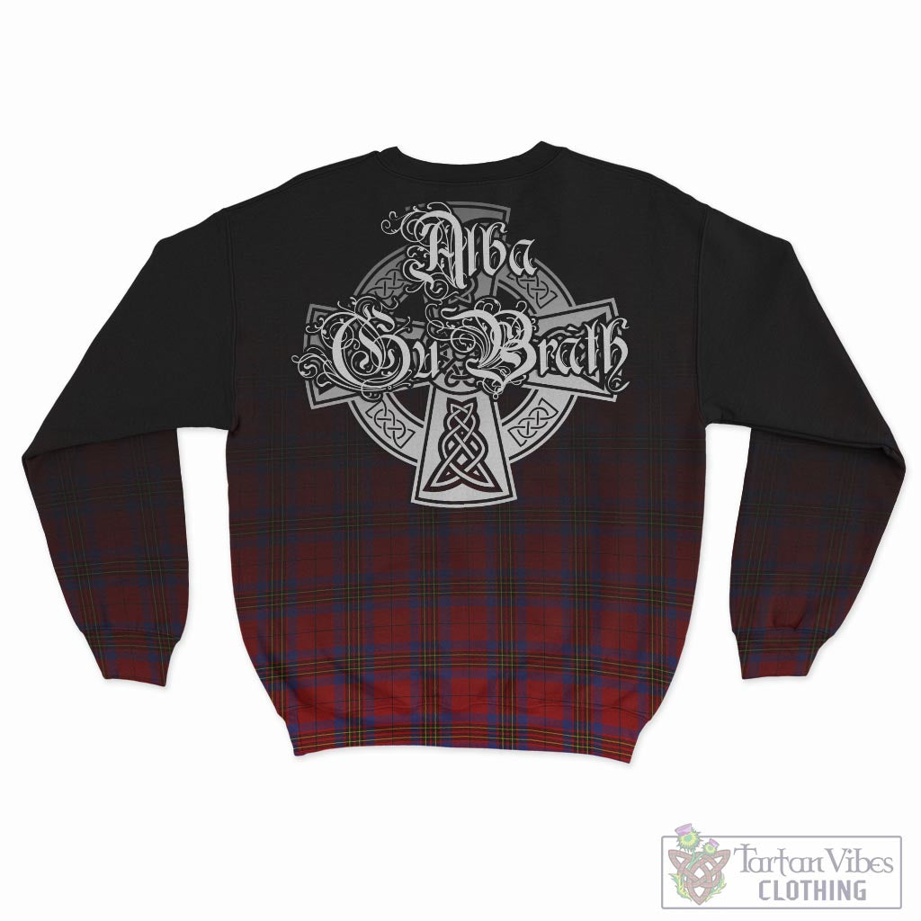 Tartan Vibes Clothing Leslie Modern Tartan Sweatshirt Featuring Alba Gu Brath Family Crest Celtic Inspired