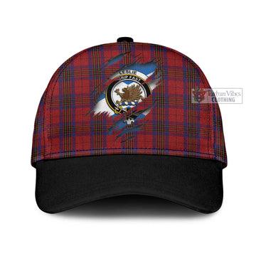 Leslie Red Tartan Classic Cap with Family Crest In Me Style