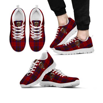 Leslie Red Tartan Sneakers with Family Crest