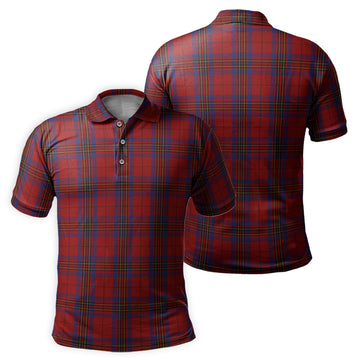 Leslie Red Tartan Mens Polo Shirt