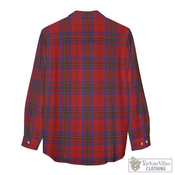 Leslie Red Tartan Womens Casual Shirt with Family Crest