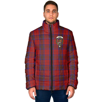 Leslie Red Tartan Padded Jacket with Family Crest