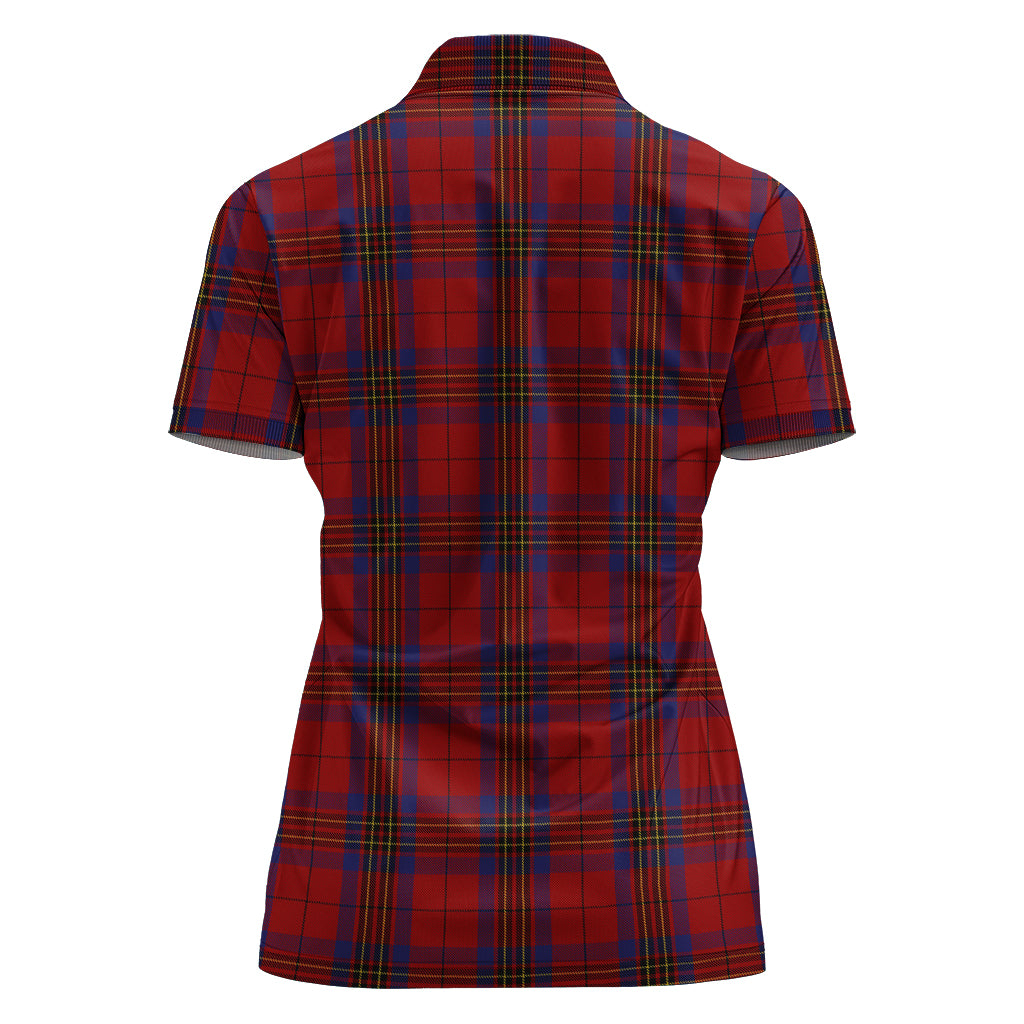 leslie-red-tartan-polo-shirt-with-family-crest-for-women