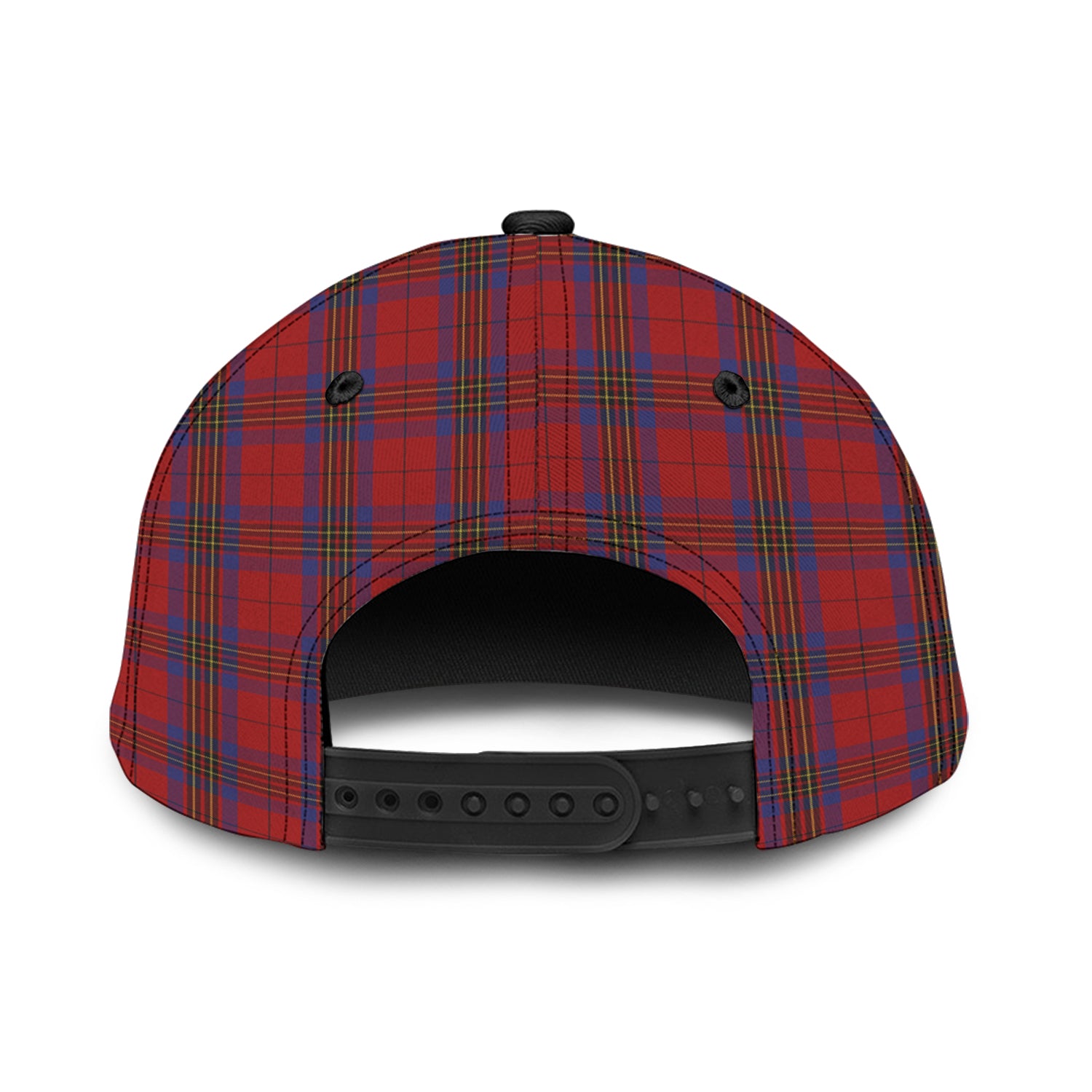 leslie-red-tartan-classic-cap-with-family-crest